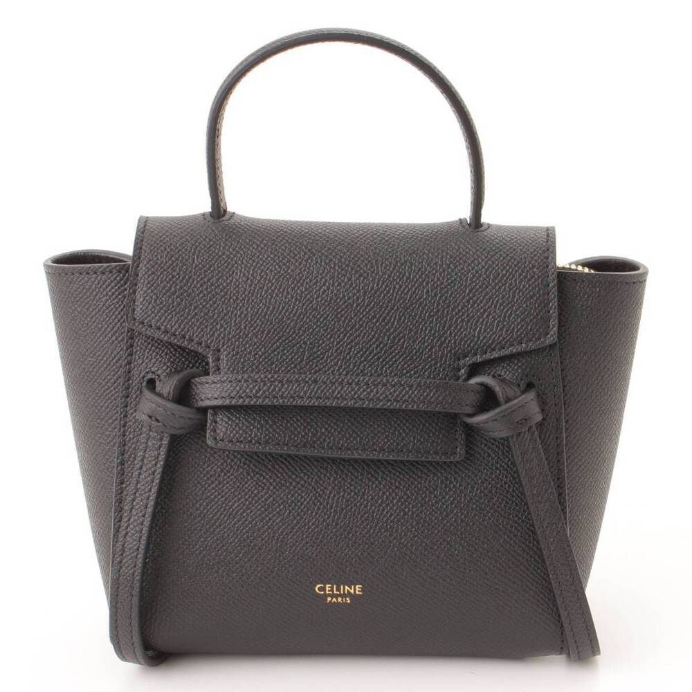 Celine Pico Leather Belt Bag Shoulder Black